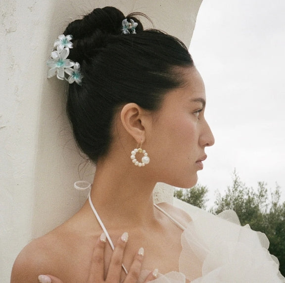 Emi Jay Miss Super Bloom Clip in Aqua Pearl