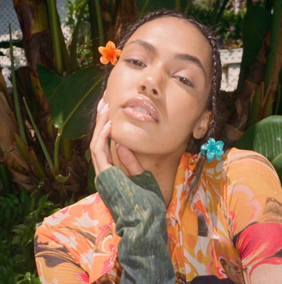 Emi Jay Baby Super Bloom Clip Set in Mango